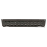 Hubbell NS5E48U NETSELECT Universal Patch Panel, Category 5e, Black, 48-port, Wall Mount